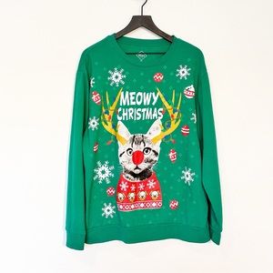 Ugly Christmas Sweater Meowy Christmas